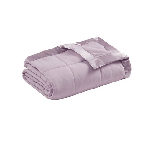 Down Alternative Solid Blankets Lilac King Quilted Blanket 