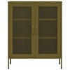 VidaXL Storage Cabinet Olive Green 31.5"x13.8"x40" Steel - image 3 of 4