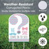 Big Dot of Happiness Chevron Gender Reveal - Party Decorations - Gender Reveal Party Welcome Yard Sign - 3 of 4