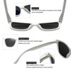 Attop Rectangular polarized sunglasses beige retro fashion square sunglasses - 4 of 4