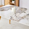 NicBex Dining Room Table for 4 Morden 62.2" Dining Table Counter Height Table with Metal Legs for Kitchens and Dining Room, Gold - 3 of 4