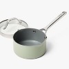 1.5qt Nonstick Ceramic Coated Aluminum Sauce Pan Sage Green - Figmint™ - 3 of 4