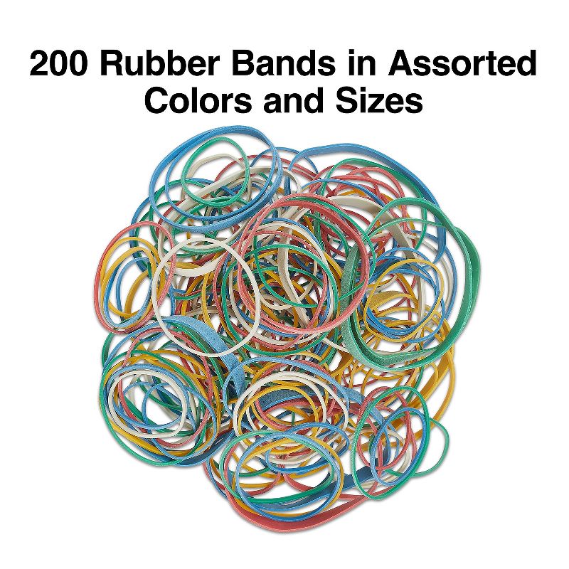 Staples Economy Rubber Bands Assorted Sizes and Colors 511378, 2 of 4