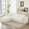 Beautyolove 104.3" Square Arm Polyester L-Shaped Full Foam Modular Sectional Sofa - 2 of 4