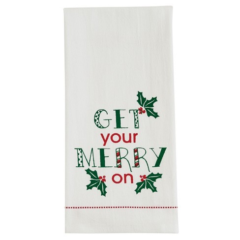 Park Designs Get Your Merry On Print Dishtowel Set Of 2 : Target