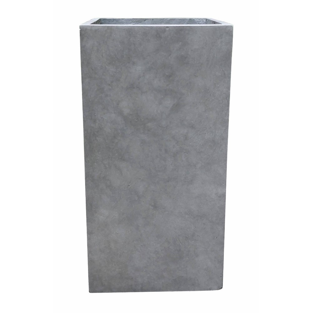 Photos - Garden & Outdoor Decoration 24" Square Concrete/Fiberglass Modern Indoor/Outdoor Planter Natural - Ros