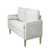 NicBex 64.96 Inch Linen Love Seat Sofa with 2 Armrests Pillows for Living Room,Bedroom,Office,Apartment - 2 of 4