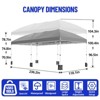 10x20 Pop Up Canopy Tent with 6 Sidewalls Waterproof Outdoor Party Tent Canopy Tents with Adjustable Height Commercial Event Gazebo - 4 of 4