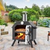 Outdoor Pizza Oven Wood Fired Pizza Oven Portable Patio Ovens Included Pizza Stone - 2 of 4
