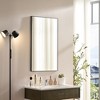 Whisen Rectangle Bathroom Wall Vanity Mirror with Floating Glass Beveled Edge and Aluminum Frame - 2 of 4