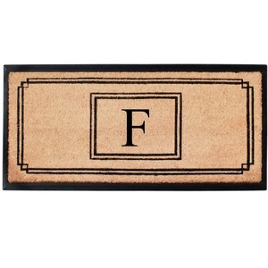 A1HC Natural Coir Monogrammed Heavy Duty Entrance Door Mat 24X48, Anti-Shed Treated Durable Doormat - 1 of 4