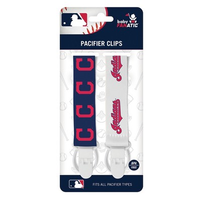 MasterPieces MLB Cleveland Indians Pacifier Clip 2-Pack