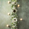 Sullivans Artificial 66" Sunflower and Wispy Berry Garland, White - 3 of 4