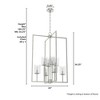 Kerrison 24" Brushed Nickel 8-Light Pendant Ceiling Light - Metal Frame with Seeded Glass for Indoor Use - 3 of 4