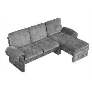 YOOCOZZ 94.1" Convertible Futon with Reversible Chaise - 1 of 4