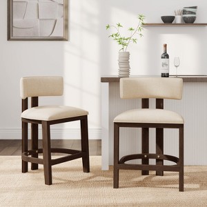 Christopher Knight Home Averill 26" Modern Upholstered Counter Stools (Set of 2) - 1 of 4