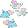 Pipilo Press 36 Pack Shark Valentine's Cards with Envelope, 6 Heart Designs & 9 Sheets Stickers, 3.5 x 6 In, Kids Blank Notecards - 4 of 4