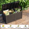 Infurnic Deck Boxes, Outdoor Patio Storage Box with Large Storage Capacity for Storage Patio Furniture Garden Tools, Black, 54.2"*26"*28.7" - 2 of 4
