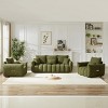 Teddy Fabric 3+1+1 Seater Sofa Set,Oversized Modern Upholstered Couch Combo with Plush Cushions for Living Room,Apartment-Baofuwish - 2 of 4