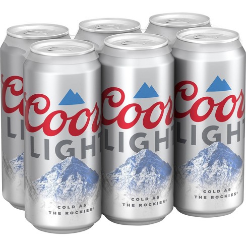 Coors Light Beer 6pk 16 Fl Oz Cans
