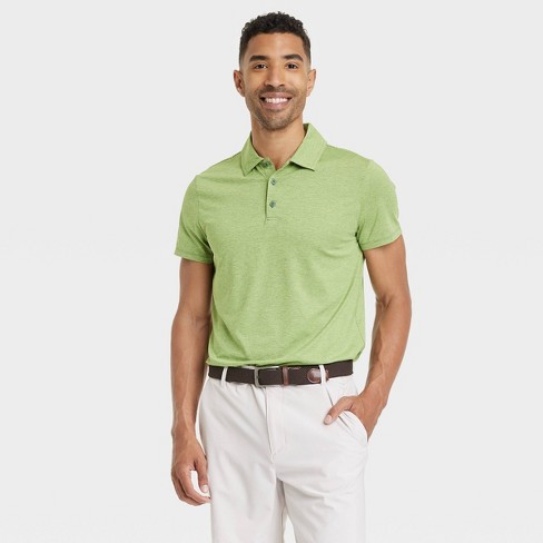 Men's Striped Polo Shirt - All In Motion™ Green S : Target