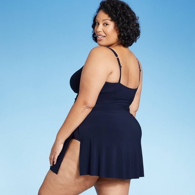 plus swim dresses