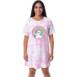 Classic My Little Pony Womens' Vintage Nightgown Sleep Pajama Shirt Multicolored - 1 of 4