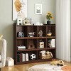 Book Rack Modern with Label Holders and Top Shelf for Home Office 53.15in Wide - 3irtyhousy - 2 of 4