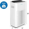 Habitat Medium Room Air Purifier, HEPA 13 & Carbon Filter, Quiet Fan, Air Quality Monitor, White - 3 of 4