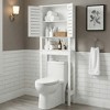 Evideco French Home Goods Over-The-Toilet Storage Cabinet – Louvered Doors – 24.8 x 70.5 x 9 in – MDF Bathroom Space Saver - 2 of 4
