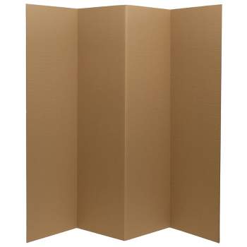 6" Cardboard Room Divider 4 Panel - Oriental Furniture