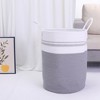Unique Bargains Handcrafted Cotton Rope Widened Handles Storage Basket for Blankets, Clothes - 4 of 4