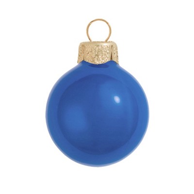 Northlight 12ct Pearl Glass Ball Christmas Ornament Set 2.75" - Delft Blue