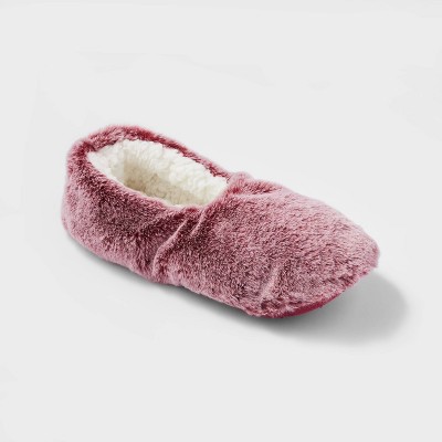 Women's Faux Fur Pull-On Slipper Socks 