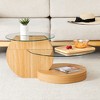 Dexmalle Modern and Practical Double-Deck Round Table - 2 of 4