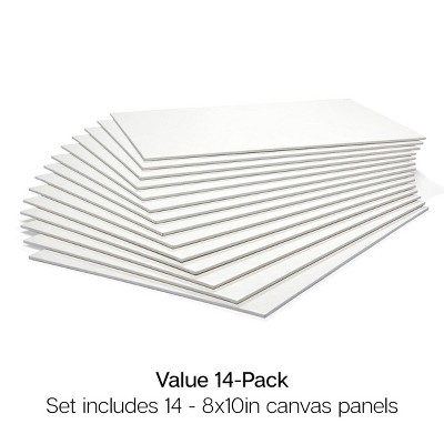 KINGART Canvas Panels 8" x 10", 14 pc Value Pack
