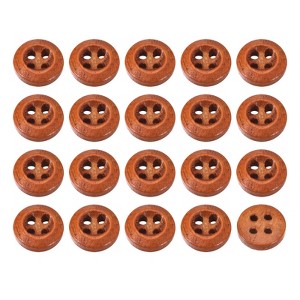 Unique Bargains Wooded Sewing DIY Craft Clothing Sewing Round Buttons 50 Pcs - 1 of 4
