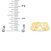 10k Yellow Gold 7.5mm Double Hearts Cross Filigree Ring - 4 of 4