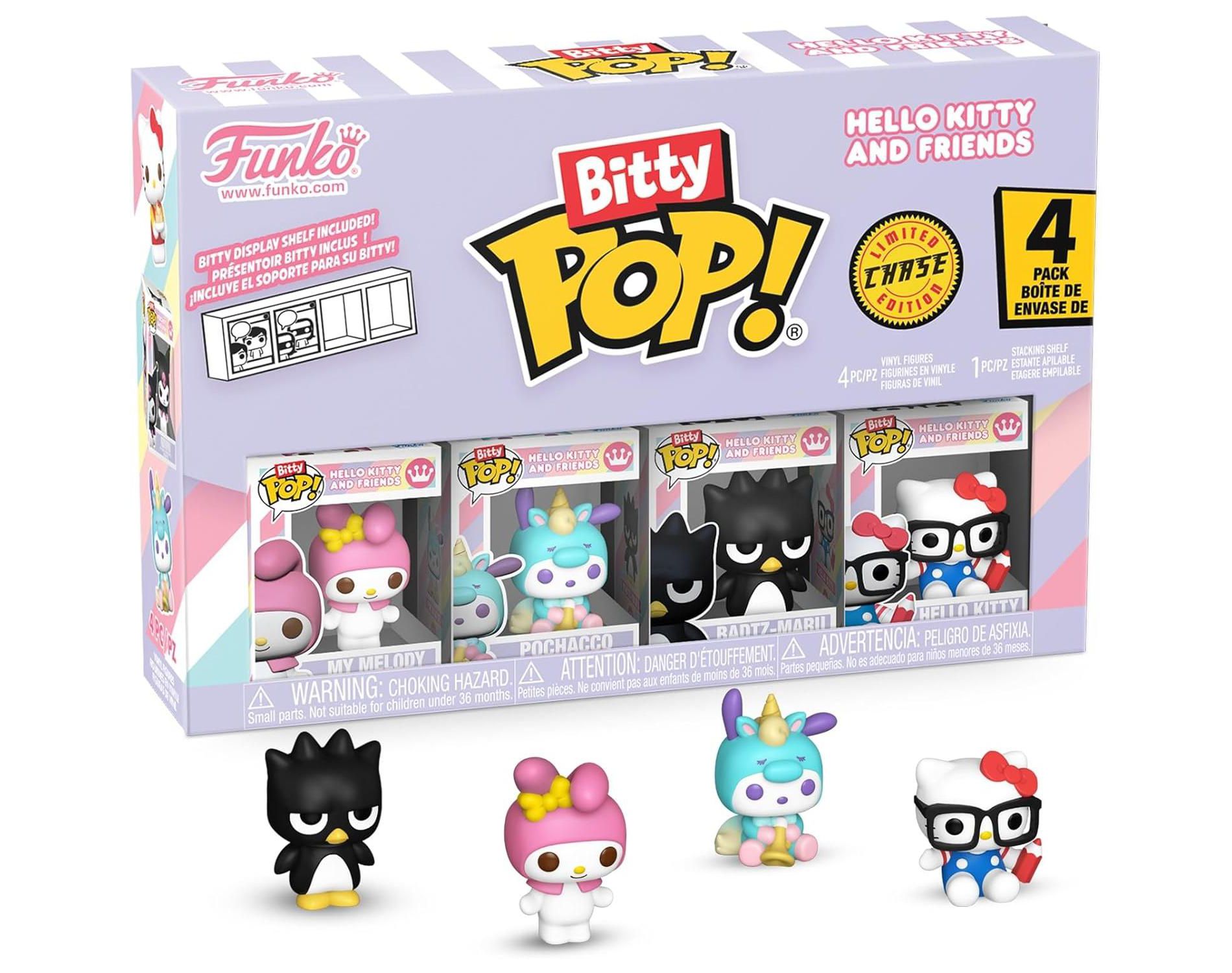 Funko Pop! Bitty: Sanrio - My Melody, Pochacco (Unicorn Party), Badtz-Maru, & Mystery Figure 4 Pack