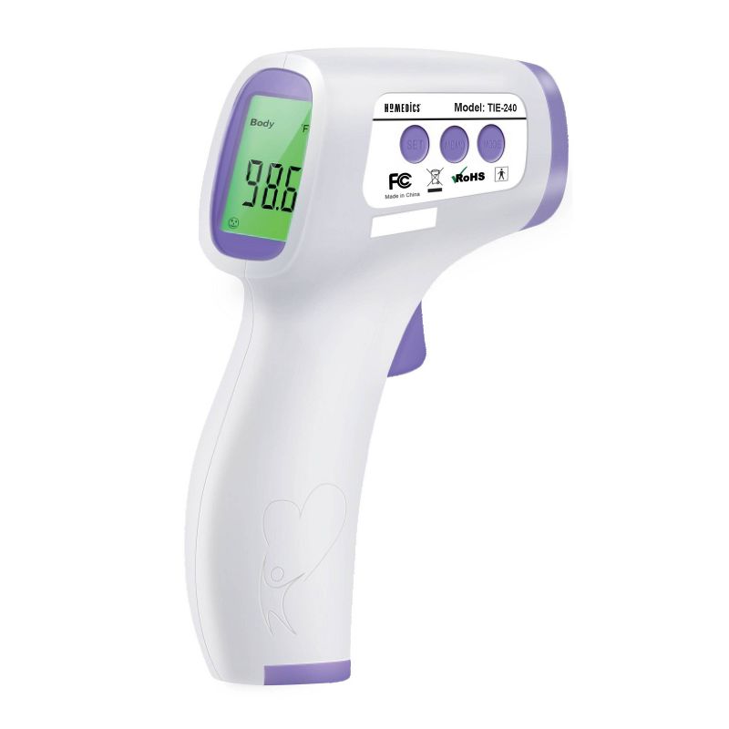 HoMedics No Contact Infrared Digital Thermometer for Body, Food, Liquid, and Room, 1 of 8