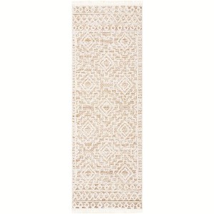 Mark & Day Circleville 2'7"x7'3" Runner Woven Indoor Area Rugs Cream: Geometric, Stain-Resistant, Modern, Pet Friendly - 1 of 4