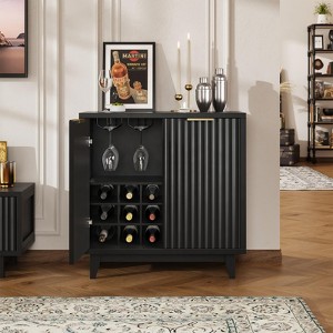Vabches Coffee Bar Cabinet, Sideboard Buffet Cabinet with Removable Wine Rack, Liquor Cabinet - 1 of 4