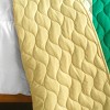Slickblue 3 PC Handmade Full/Queen Quilt Set, Reversible Vermicelli Quilted, Horizontal Stripes, 37 Color Options - 4 of 4