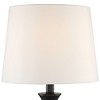 360 Lighting Joyce Modern Table Lamps Set of 2 with Round Riser 25" High Black Metal White Linen Drum Shade for Bedroom Living Room Bedside Office - 2 of 4