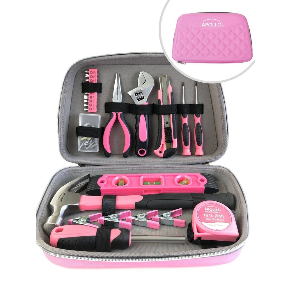 Photos - Tool Kit Apollo Tools 63pc DT5016P Household  in Zippered Case Pink