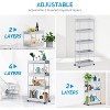 MaseiKar 5-Tier Storage Cart Organizer Rolling Utility Cart, Mobile Shelving Unit Slide Out Storage Shelves for Kitchen Living Room Bathroom - 2 of 4