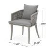 Outdoor PE Rattan Patio Chair with Waterproof Cushion Comfortable Lounge Seating for Backyard or Garden - Coolbibila - 3 of 4
