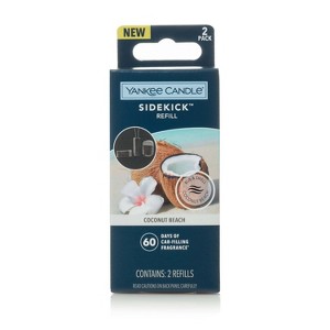 Yankee Candle 2pk Sidekick Car Air Fresheners Universal Refill Coconut Beach - 1 of 2