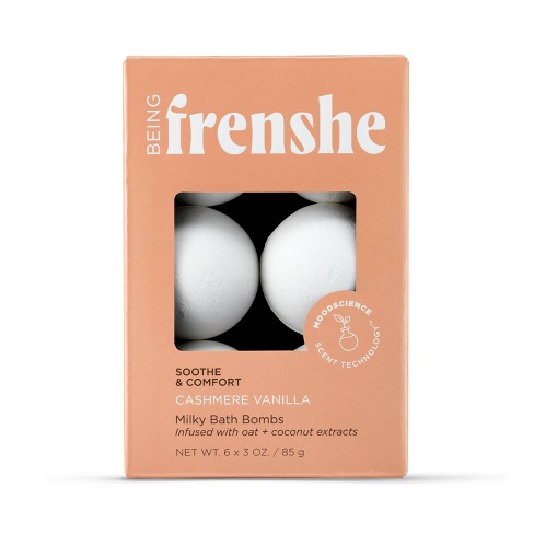 Being Frenshe Milky Moisturizing Fresh Scented Bath Bomb Set With Essential  Oils - Cashmere Vanilla - 6ct/3oz : Target