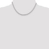 Black Bow Jewelry 5mm Sterling Silver, Solid Beaded Chain Necklace - 2 of 4